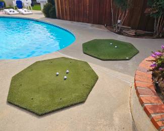 Golf mats.