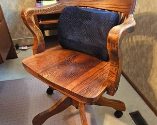 Winners Only oak office chair.