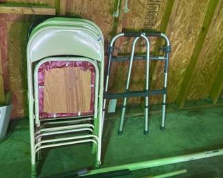 FOLDING CHAIRS AND WALKER