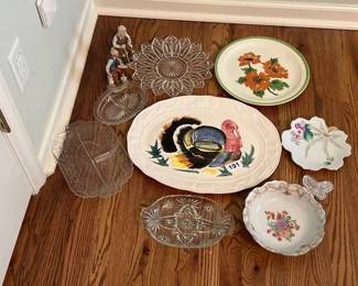 PLATTER, DISHES, FIGURINES