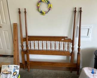 FULL SIZE BED HEADBOARD FOOTBOARD with RAILS SLATS