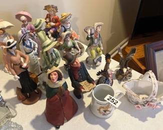 VARIOUS FIGURINES, DECOR