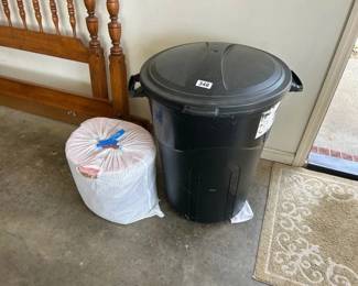 PLASTIC TRASHCAN BAG OF INSULATION