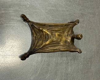 Antique Bronze Devil Satyr Card Tray