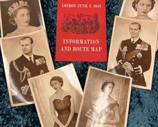 Coronation Of Queen Elizabeth, 1950s English Ephemera, Travel, Postcards