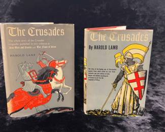 The Crusades by Harold Lamb, 1930 Iron Men and Saints x2, The Flame of Islam