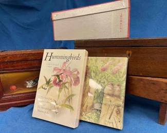 Boxes, Birds, Pedestal And Paper