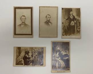 Carte de Visite CDV Abraham Lincoln, George Washington, English Royal Family
