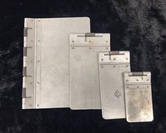 Four Vintage Early 1900s Aluminum Clipboards