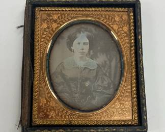 Daguerreotype Woman In HalfCase