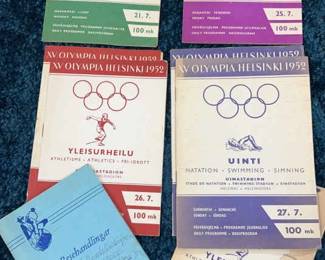 Helsinki Olympics 1952 Programs and Tickets