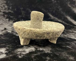 NATIVE AMERICAN STONE MORTAR PESTLE