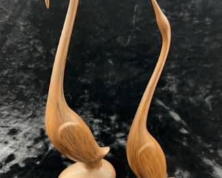 Swan Crane Ceramic Figures Arnels MCM