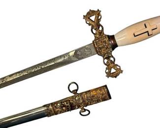 Lot 2 of 2 American Masonic Knights Templar Sword, Late 1800s
