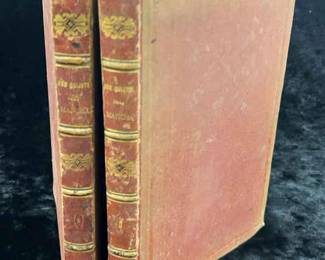 Don Quijote, 1875, Two Volume Set, Spanish Language