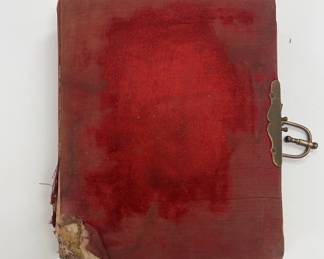 Red Cabinet Card Album Late 1800s
