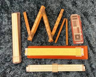 Vintage Rulers, Slide Rules, Arithma Manual Calculator