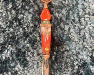 Scottish Daggar pin with redtoned stones