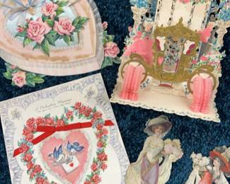 Antique Valentine Cards Unmarked
