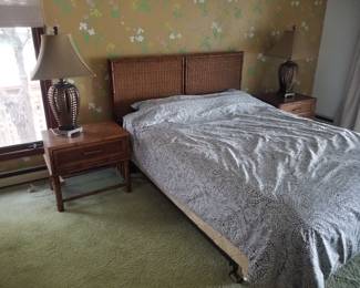 Queen bed with matching nightstands