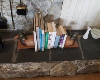 Books' mallard duck bookends