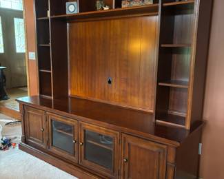 Hooker Entertainment Center comes in two pieces