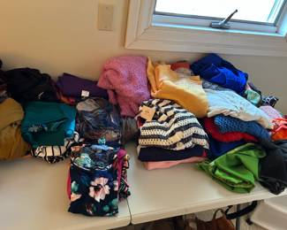 Tons of clothes.