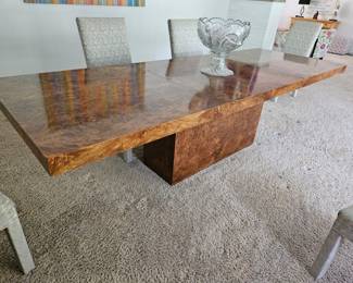 Milo Baughman for Thayer Coggin burl wood table