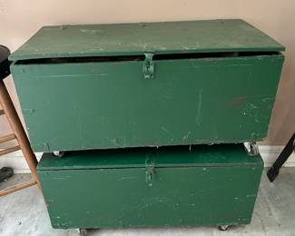 2 vintage tool boxes.