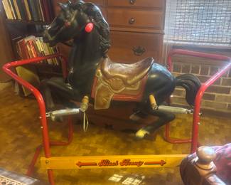 Vintage Black Beauty rocking horse