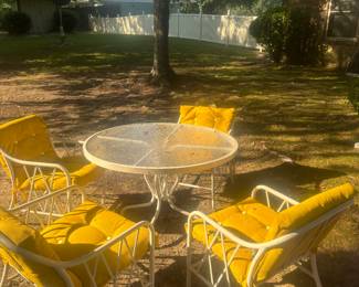 5 piece patio set with cushions