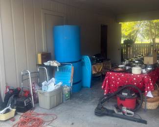 Large raft, wet vac and misc