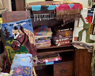 Vintage bedding and hand made textiles!