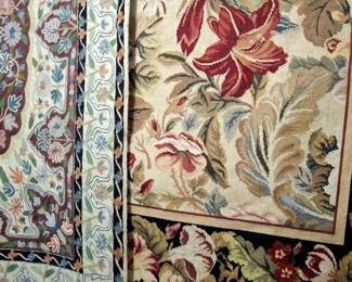 Beautiful hand-woven rugs!!!!! Hand embroidered and needlepoint!!! One of a kind