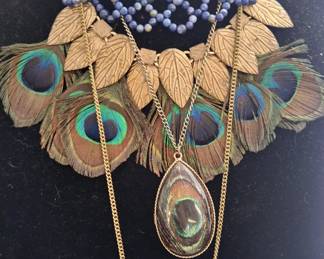Gorgeous peacock jewelry and purses