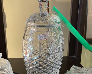 Cut crystal jar $20 + tax