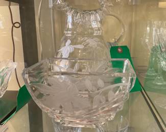 Vintage lead crystal candy dish $16 + tax