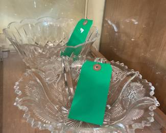 Cut crystal bowls $40 + tax