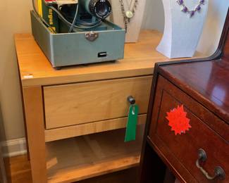 Modern Solid wood end table with one drawer and one shelf $112 + tax