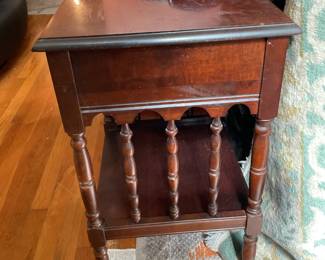 Antique solid wood side table 26” x 15” x 18” $60 + tax