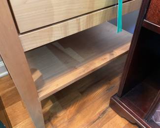 Modern Solid wood end table with one drawer and one shelf $112 + tax
