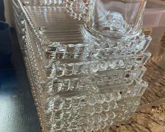 Pressed Glass Snack sets 1960's