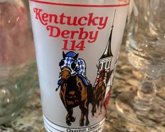 Two Commemorative Kentucky Derby Glasses