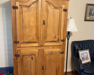 Rustic Pine Armoire 