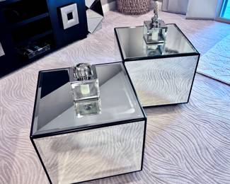 Mirrored Cube Cocktail Tables