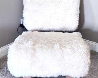 Faux Fur White Chair