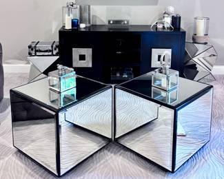 Mirrored Cube Cocktail Tables