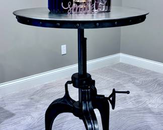 Industrial Crank Bar Height Table