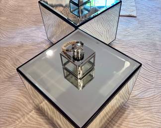 Mirrored Cube Coffee Tables