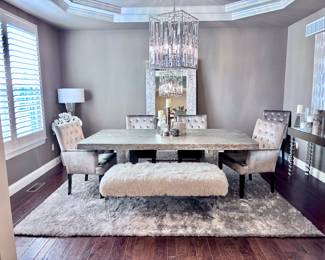 Z Gallerie Dining Room Set and Area Rug